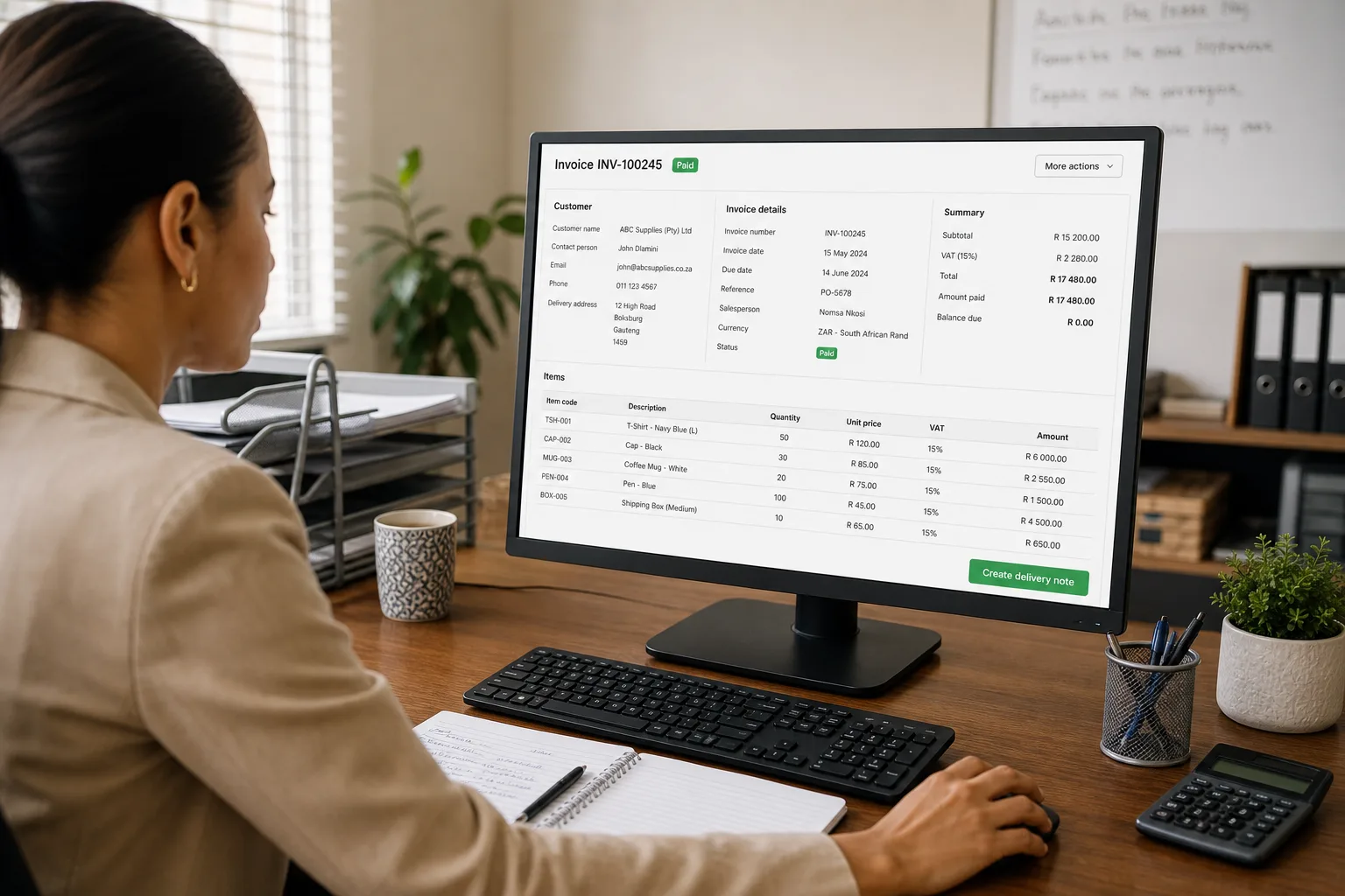 Delivery-ready records created from connected accounting data.